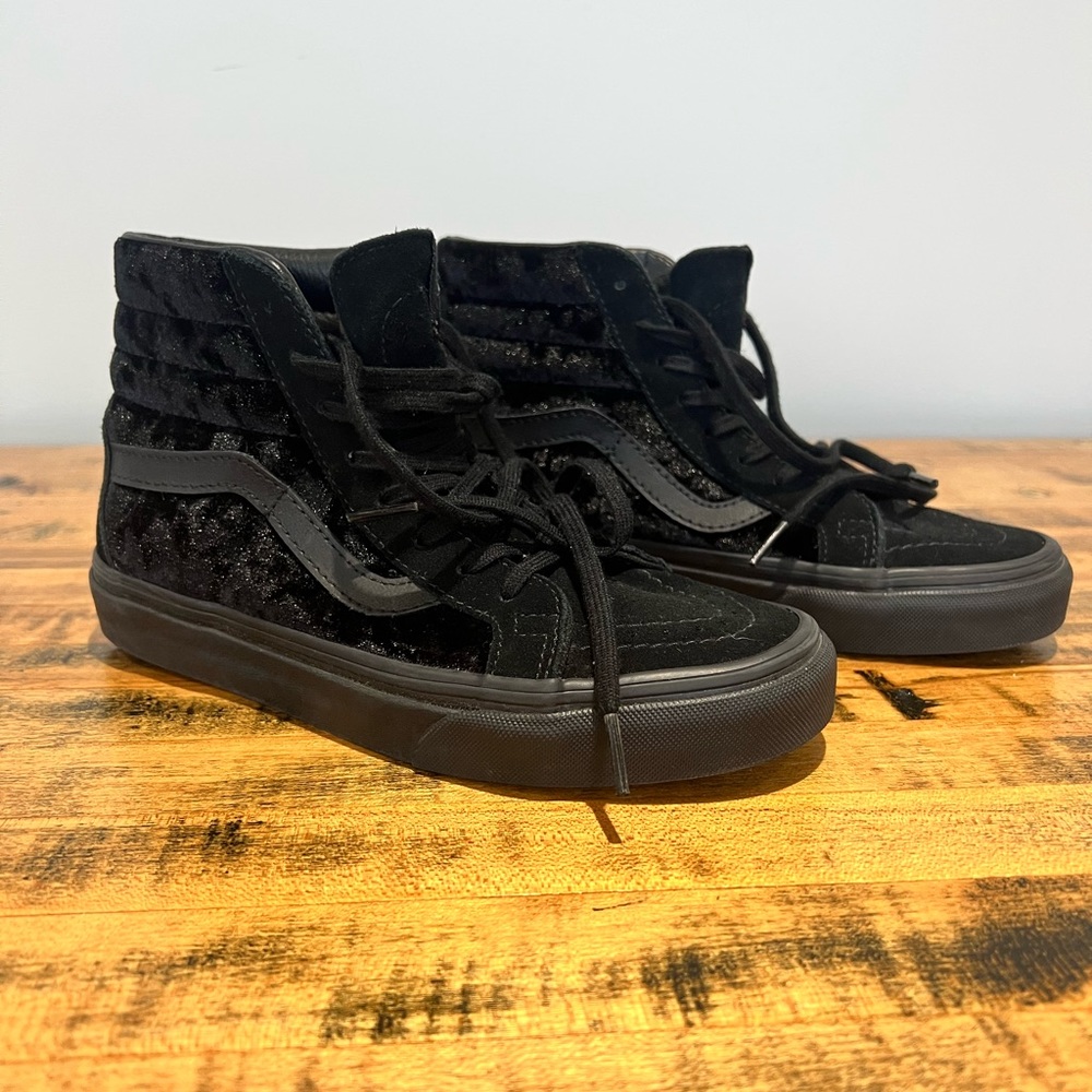 Vans Black Velvet Sk8 High Tops